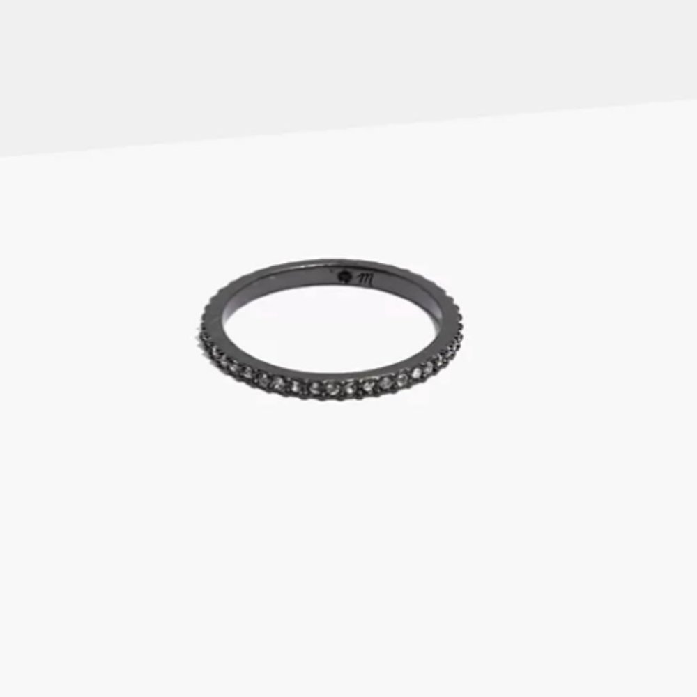 Madewell Blackened Pavé Band Ring